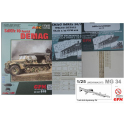 Sd. Kfz. 10 Ausf A. „Demag“ – lengvasis artilerinis vilkikas – rinkinys