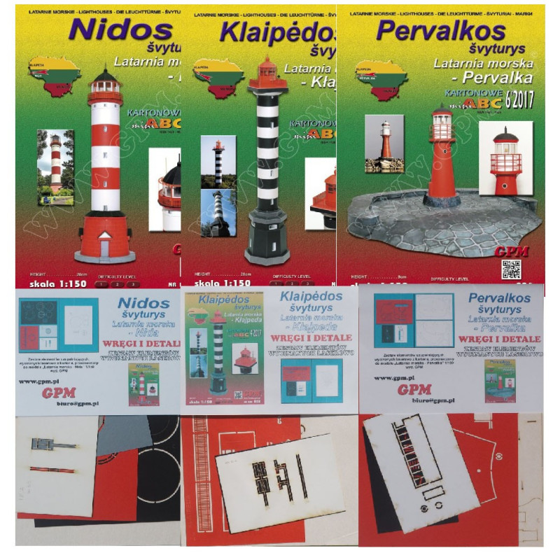 Lithuanian Lighthouses (1:150) + accessories  – a kit No. 3.