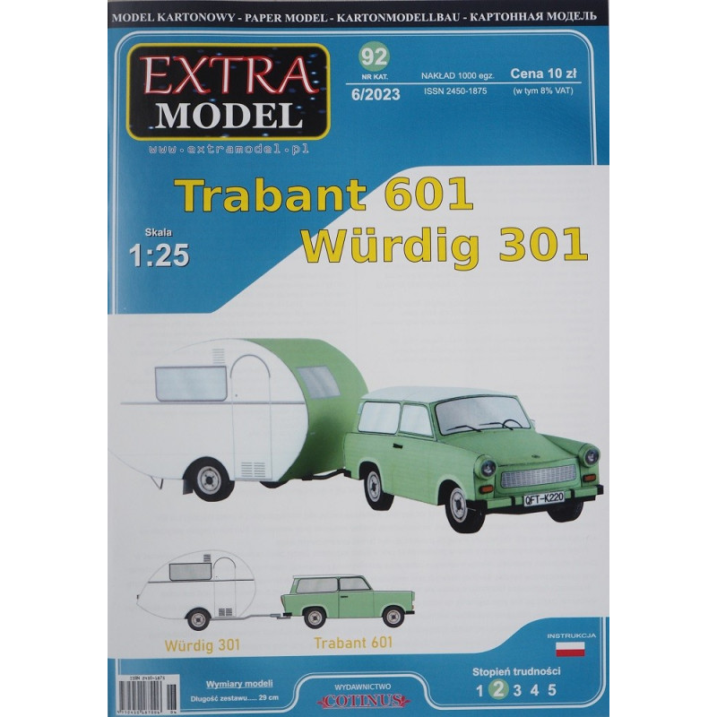 Trabant 601 and „Wurdig“ 301 – the German DR passenger car and camber - trailer