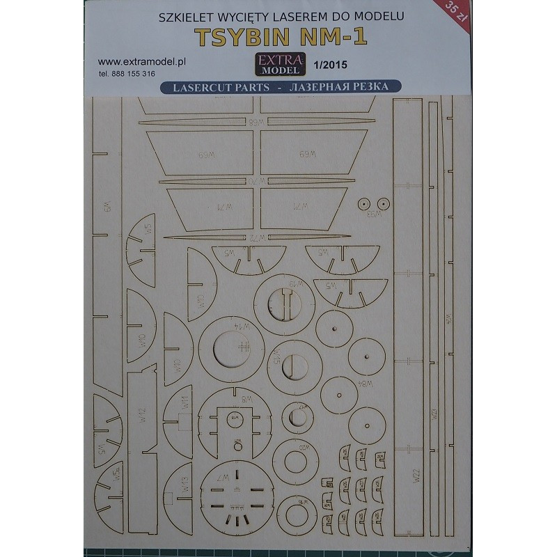 Tsybin NM-1 – nyt USSR experimental plane - laser cut parts