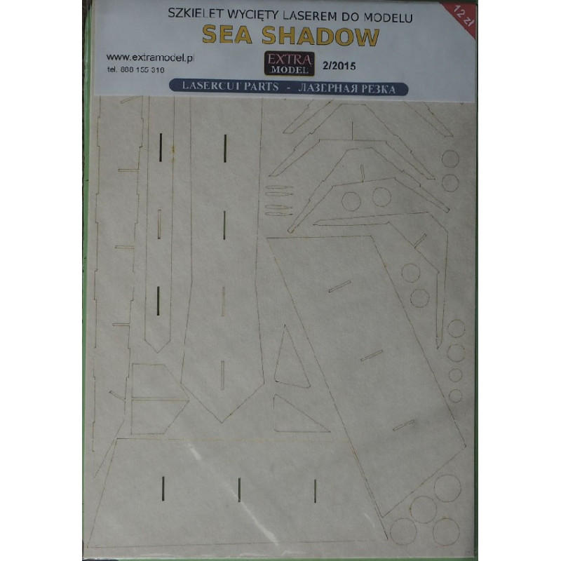 „Sea Shadow“  – JAV eksperimentinis laivas - lazeriu pjautos detalės