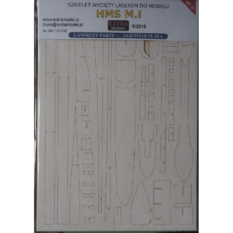 HMS M. I – the British submarine - laser cut parts