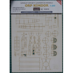 ORP "Kondor" - the Polish submarine - laser cut parts 1/200