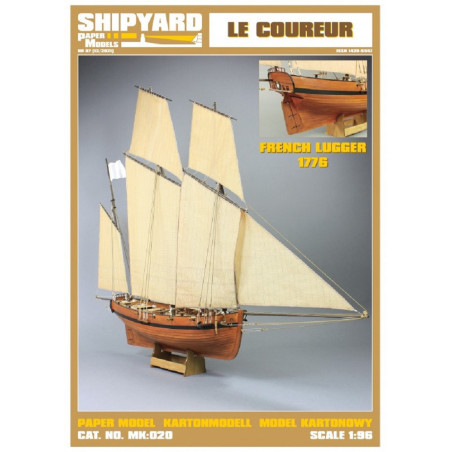 „Le Courieur“ –  the French corsair lugger from XVIII century