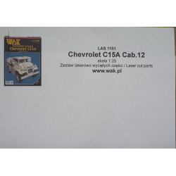 Chevrolet C15A (cabin No.12. ir No.13.) - Kanados lengvasis sunkvežimis - lazeriu pjautos detalės