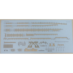 "Mutsuki" - the Japanese squadron destroyer - laser cut railings