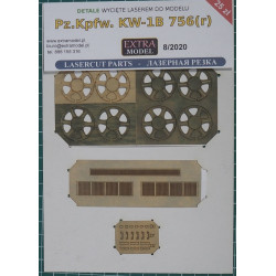 Pz. Kpfw. KV-1b 756(r) – the USSR/ German heavy tank - laser cut aditional parts