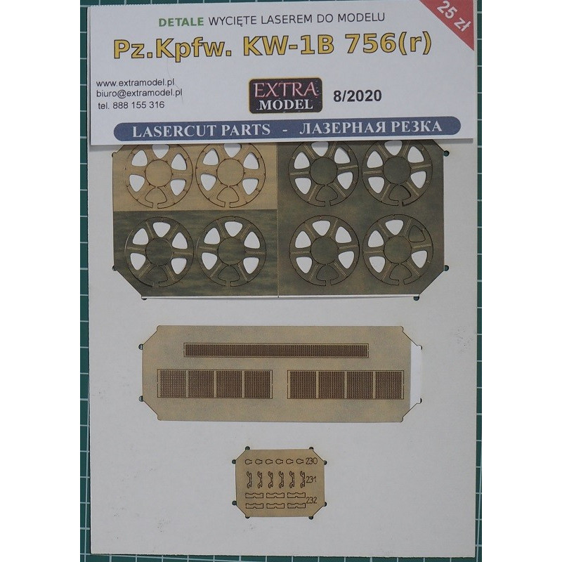 Pz. Kpfw. KV-1b 756(r) – TSRS/ Vokietijos sunkusis tankas - lazeriu pjautos papildomos detalės