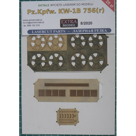 Pz. Kpfw. KV-1b 756(r) – the USSR/ German heavy tank - laser cut aditional parts