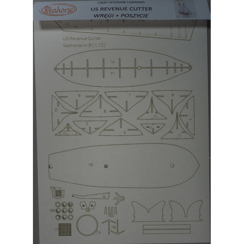 US Revenue cutter (1815) - laser cut parts