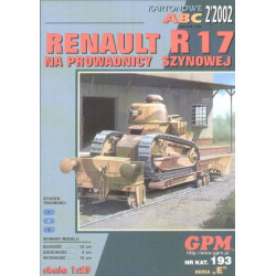 Renault R-17FT на платформе железнодорожного поезда - французская/польская легкая танк - дрезина