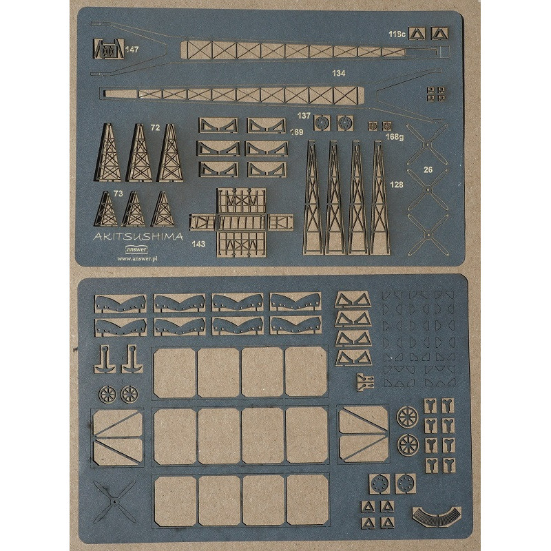 "Akitsushima" - the Japanese aviation tender - a laser-cut laser cut deck equipment