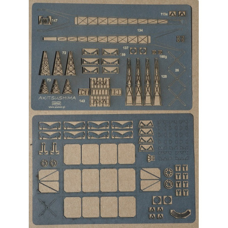 "Akitsushima" - Japonijos aviacinis tenderis - lazeriu pjautos įrangos detalės