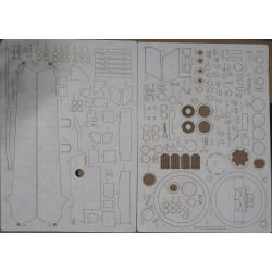 "King Tiger" - a German heavy tank with a serial turret - a laser-cut details