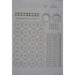 "King Tiger" - a German heavy tank with a serial turret - a laser-cut chassis details