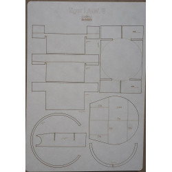 «Tiger I» Ausf. E — немецкий тяжёлый танк - вырезанные лазером детали