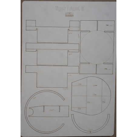 "Tiger I" Ausf. E - a German heavy tank - a laser-cut details