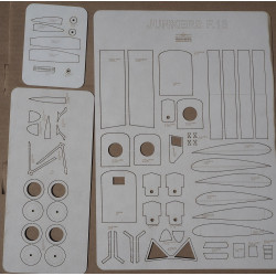 Junkers F.13 - the German passenger plane - a laser-cut details