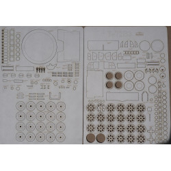 T-72 B3 - TSRS pagrindinis mūšio tankas - lazeriu pjautos detalės