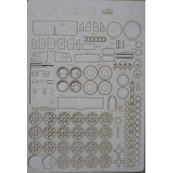 T-72 B3 - TSRS pagrindinis mūšio tankas - lazeriu pjautos detalės