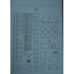 Fokker D.VII (OAW) — немецкий истребитель - вырезанные лазером детали