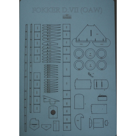 Fokker D.VII (OAW) - the German fighter - a laser-cut details