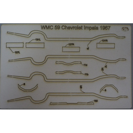 Chevrolet "Impala" 1967 - US passenger car - a laser-cut details