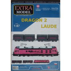 "Dragon 2" Laude - Polish electric locomotive and two wagons-platforms - a set