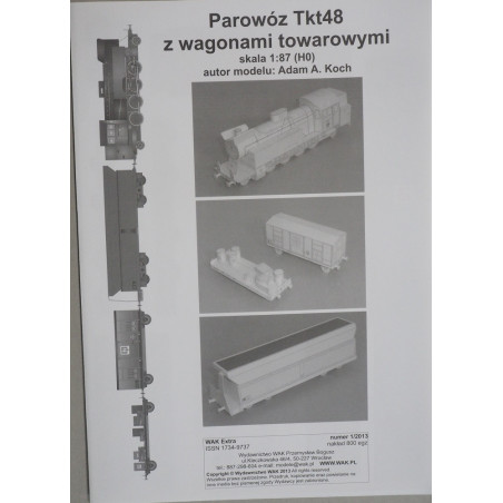 Tkt48 - польский паровоз с товарными вагонами