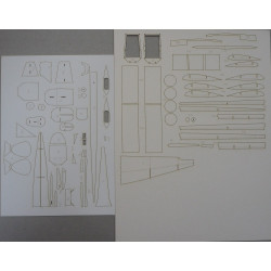 "RWD-5bis" - the Polish sports plane - a laser-cut details