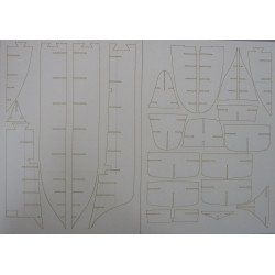 ORP “Iskra” - the Polish school sailship - a laser-cut details