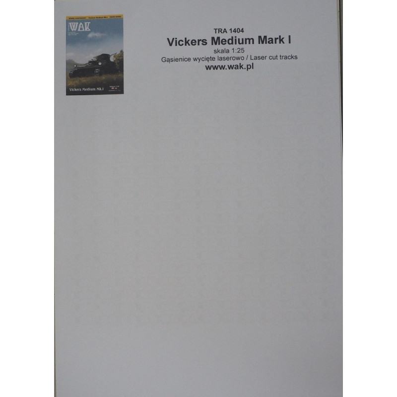 Vickers "Medium" Mk.I - Didžiosios Britanijos vidutinis tankas - lazeriu pjauti vikšrai