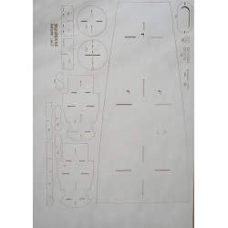 DKM "Bismarck" - the German battleship - a laser-cut details