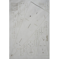 DKM "Bismarck" - the German battleship - a laser-cut details