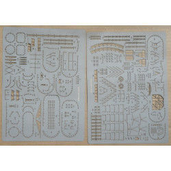 DKM "Bismarck" - the German battleship - a laser-cut laser cut deck equipment details