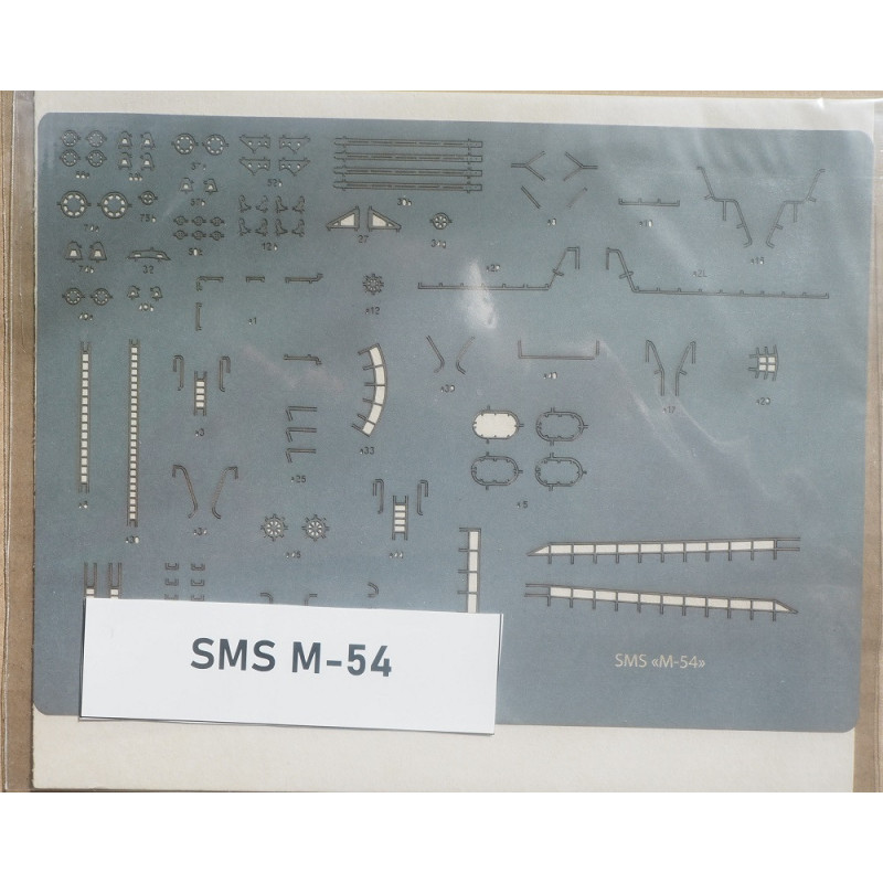 SMS M-54 - the German trawler and mine-layer  - a laser-cut laser cut deck equipment details