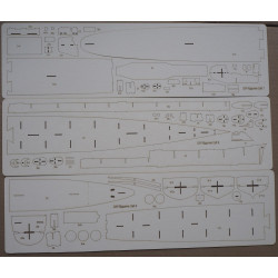 IJN "Yūgumo" - the Japanese destroyer - a laser-cut details