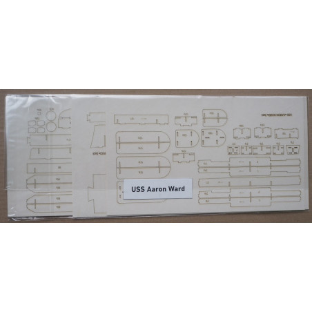 USS "Aaron Ward" (DD-483) - the American destroyer - a laser-cut details