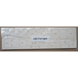 USS "Farragut" (DD-348) - JAV eskadrinis minininkas - lazeriu pjautos detalės