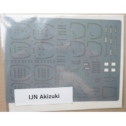 IJN "Akizuki" - the Japanese destroyer - a laser-cut deck equipment details