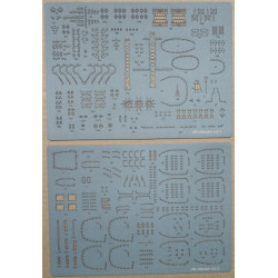 IJN "Akizuki" - the Japanese destroyer - a laser-cut deck equipment details