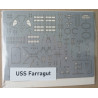 USS "Farragut" (DD-348) - the American destroyer - a laser-cut deck equipment details