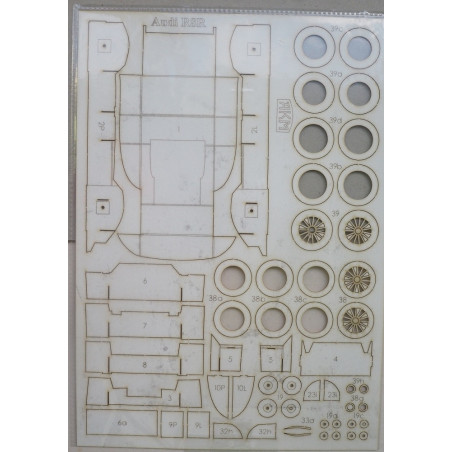 Audi R8R - German racing car - a laser-cut details