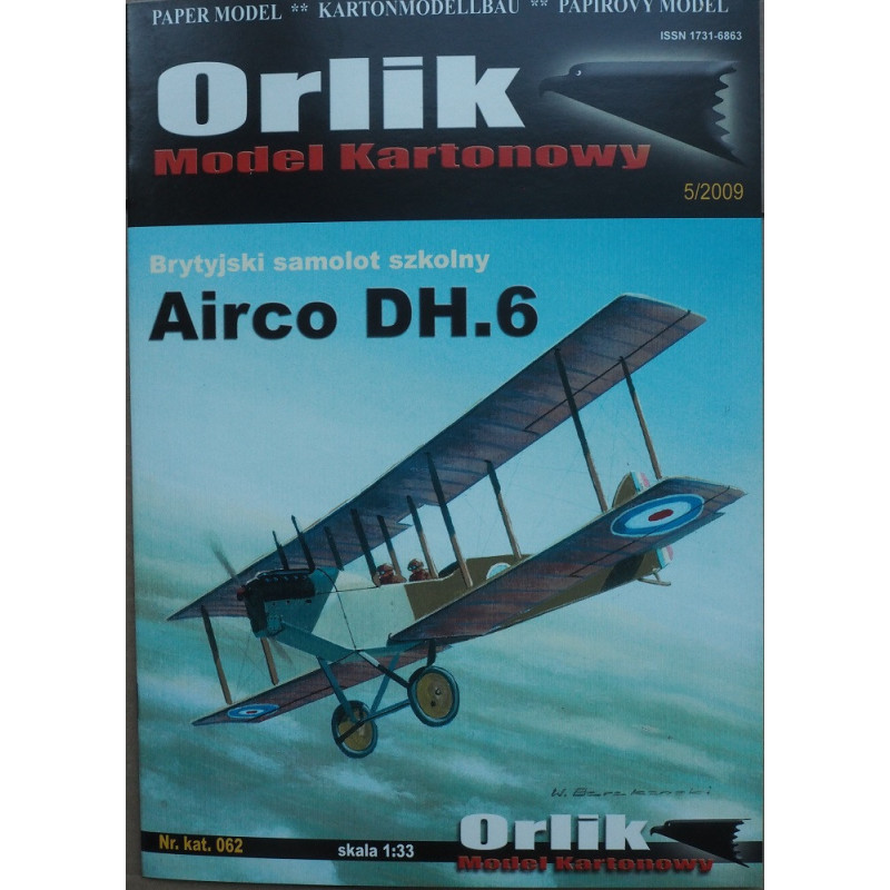 Airco D.H.6 - британский учебный самолет