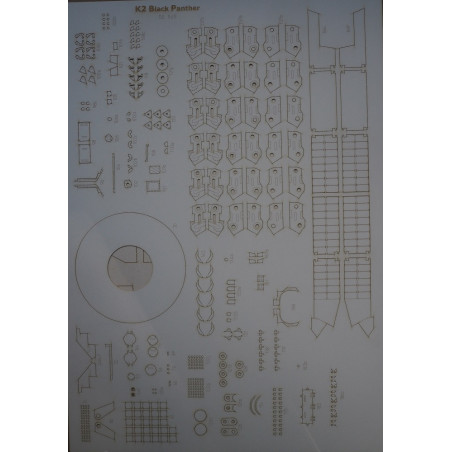 K2 "Black Panther" - South Korean main tank - laser cut parts