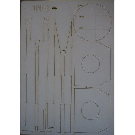 BMP-3 - the USSR/ Russian infantry fighting vehicle - laser cut parts