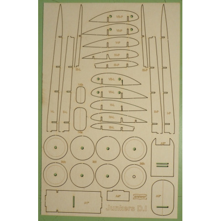 Junkers D.I - the German fighter - laser cut parts