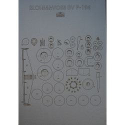 Blohm und Voss BV P-194 - German attack aircraft - prototype - laser cut parts