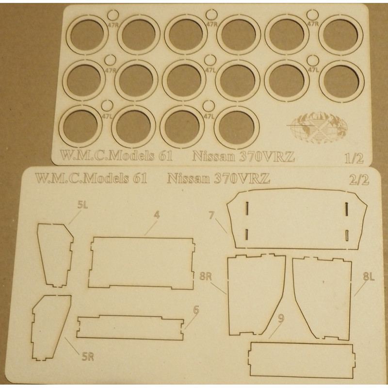 "Nissan" 370z VRZ - the Japanese/Russian racing car - laser cut parts