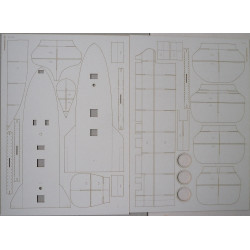 "La Redoutable" - French battleship of 1878 - a laser cut parts